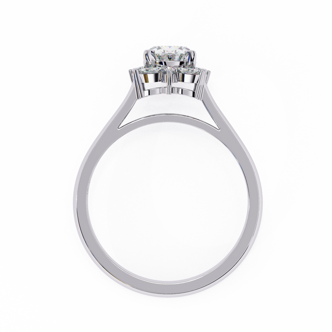 The Aura Oval & Marquise Diamond Cluster Ring