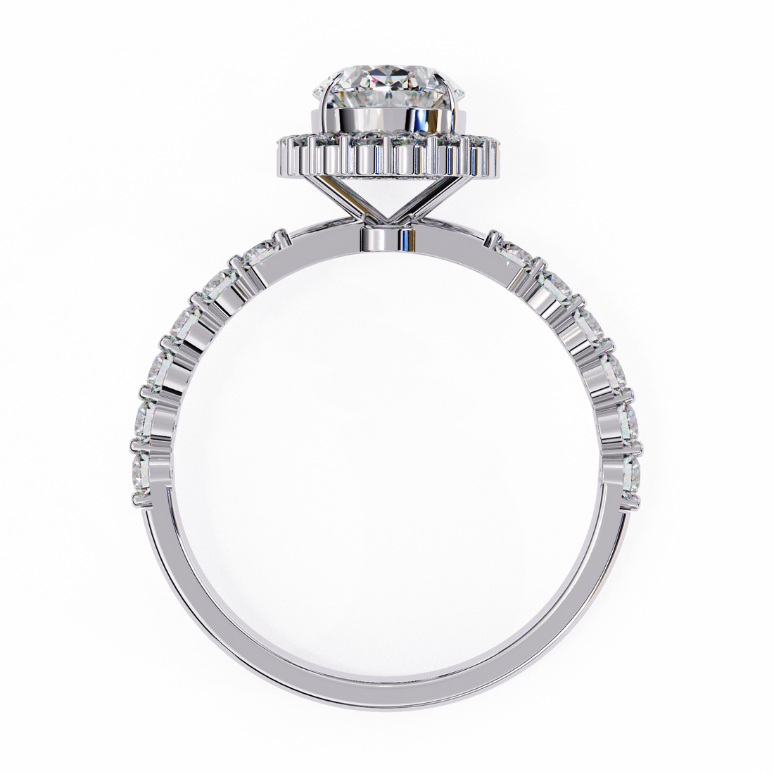 The Ethereal Oval Halo Engagement Ring