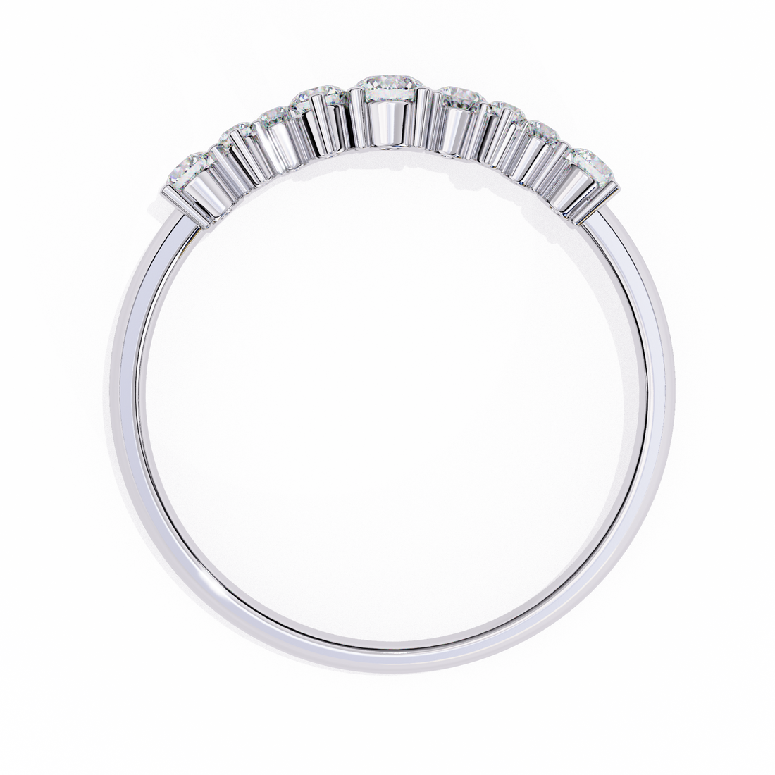 Contemporary Multi-Stone Diamond Cluster Band
