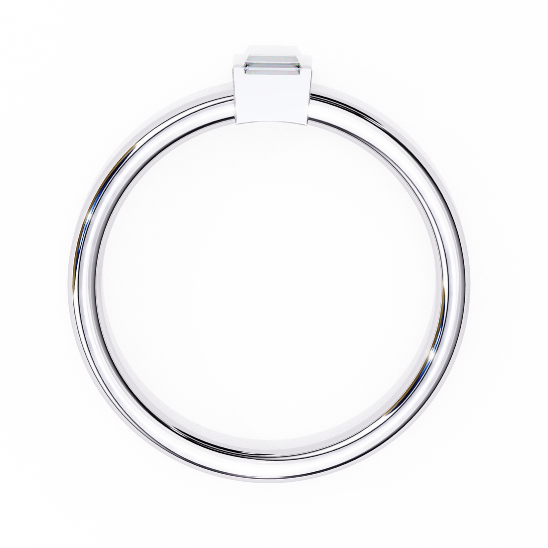 Minimalist Baguette-Cut Gold Band