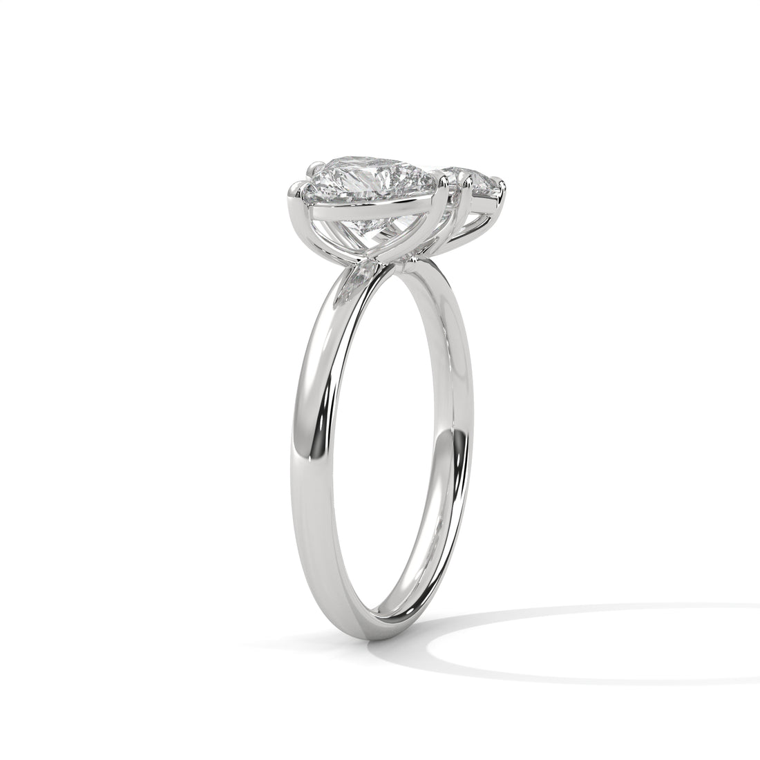 Heart and Radiant Cut Toi et Moi Diamond Ring