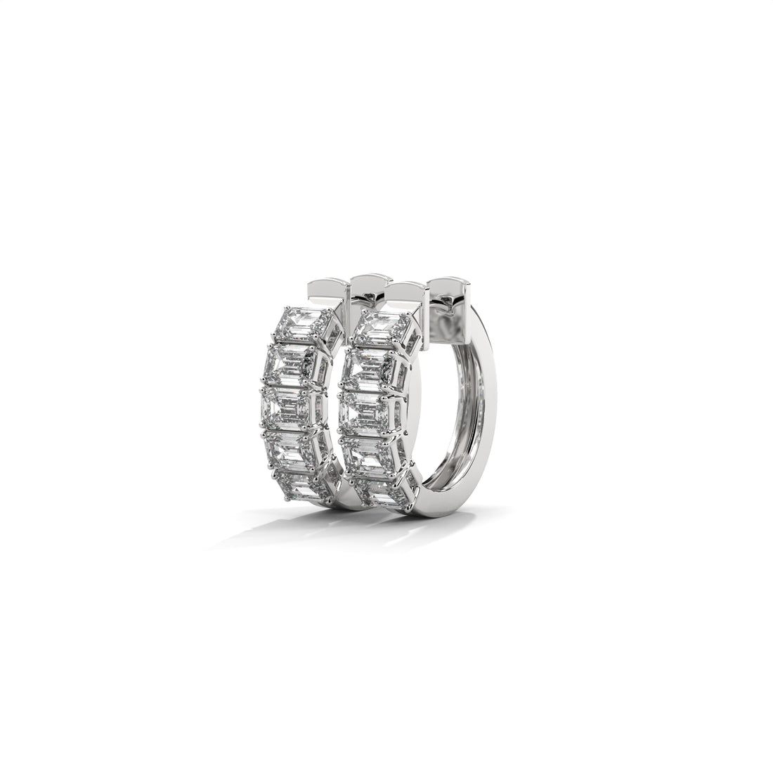 Mirage Emerald Cut Diamond Earrings
