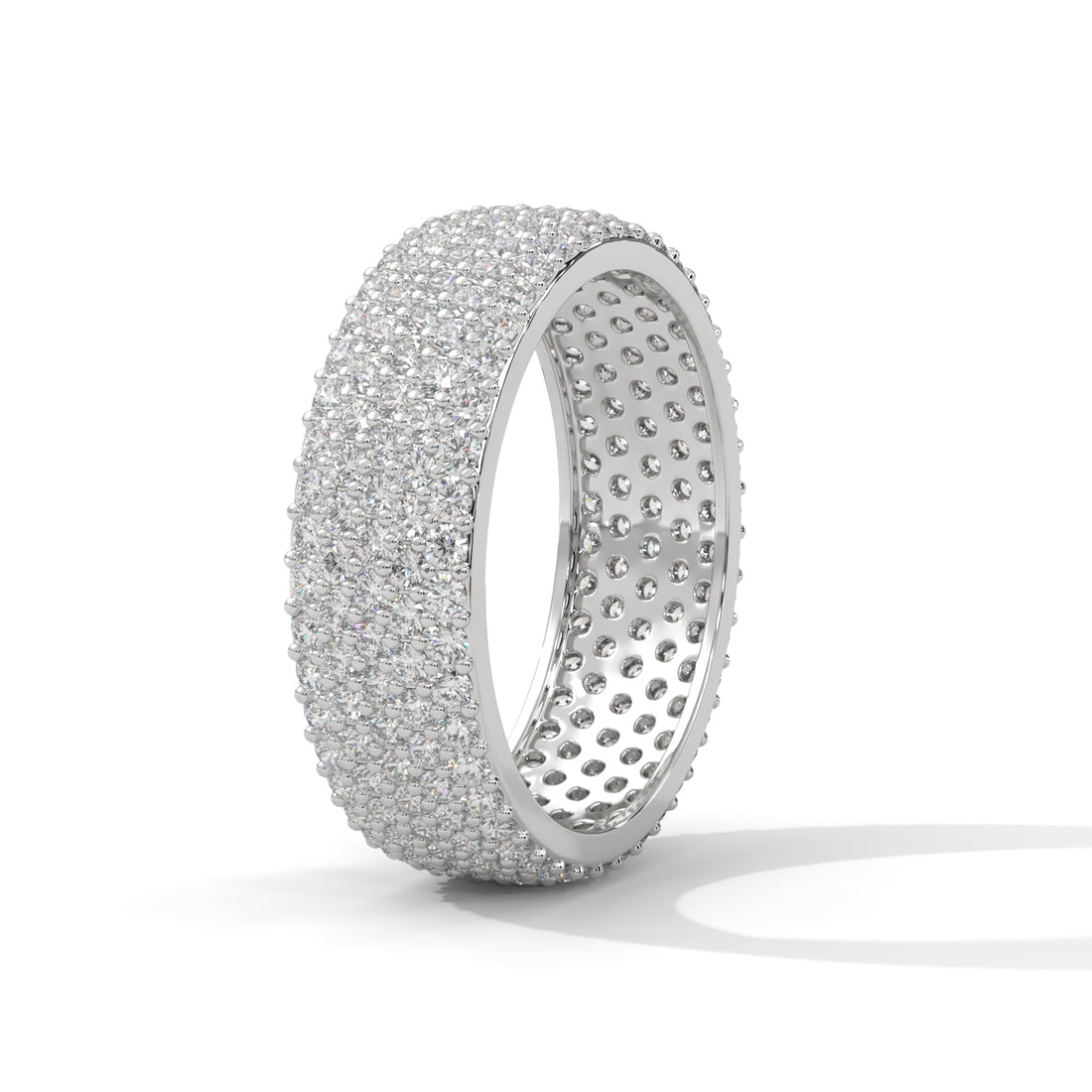 5-Row Pavé Diamond Eternity Band
