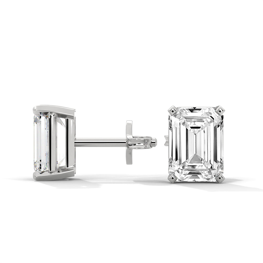 The Grand Step-Cut Stud Earrings