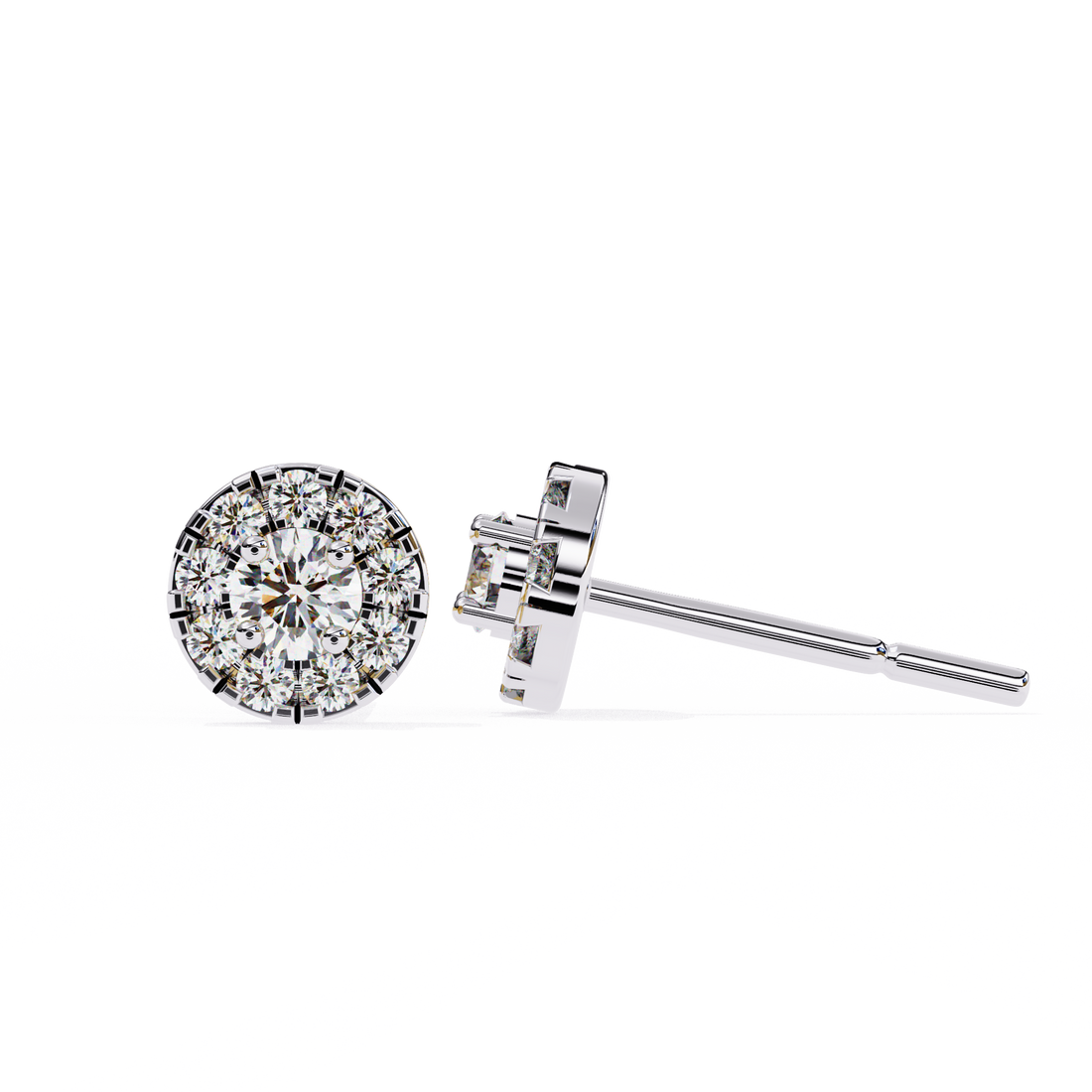 Modern Art Deco Diamond Studs