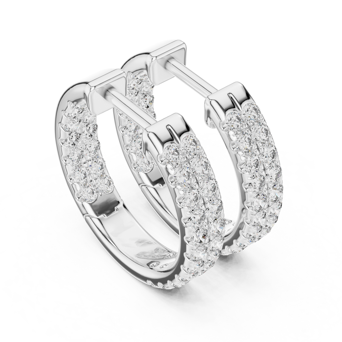 Luxe Luminary Diamond Hoop Earrings