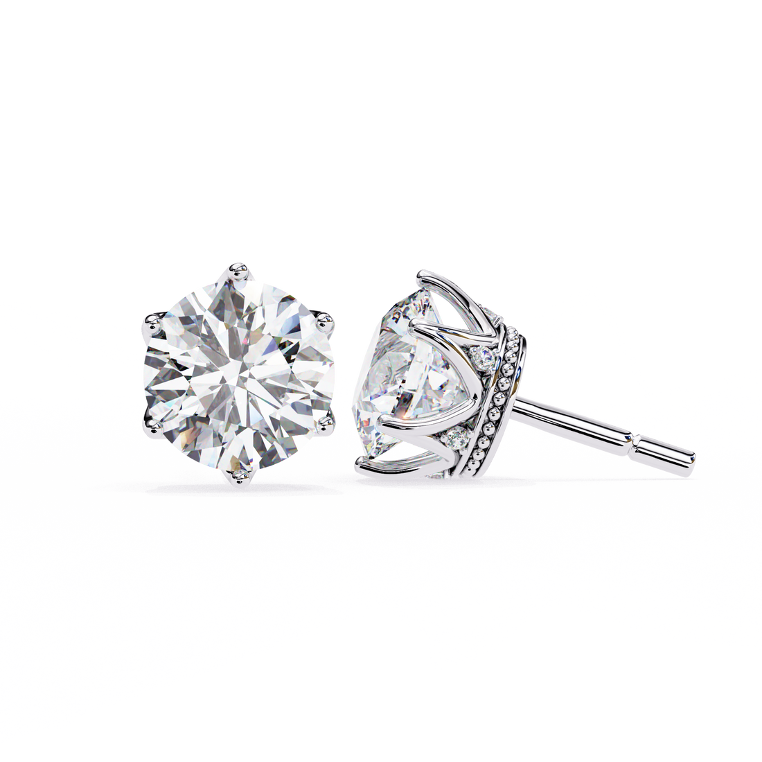 Luminary Collection Round Solitaire Studs