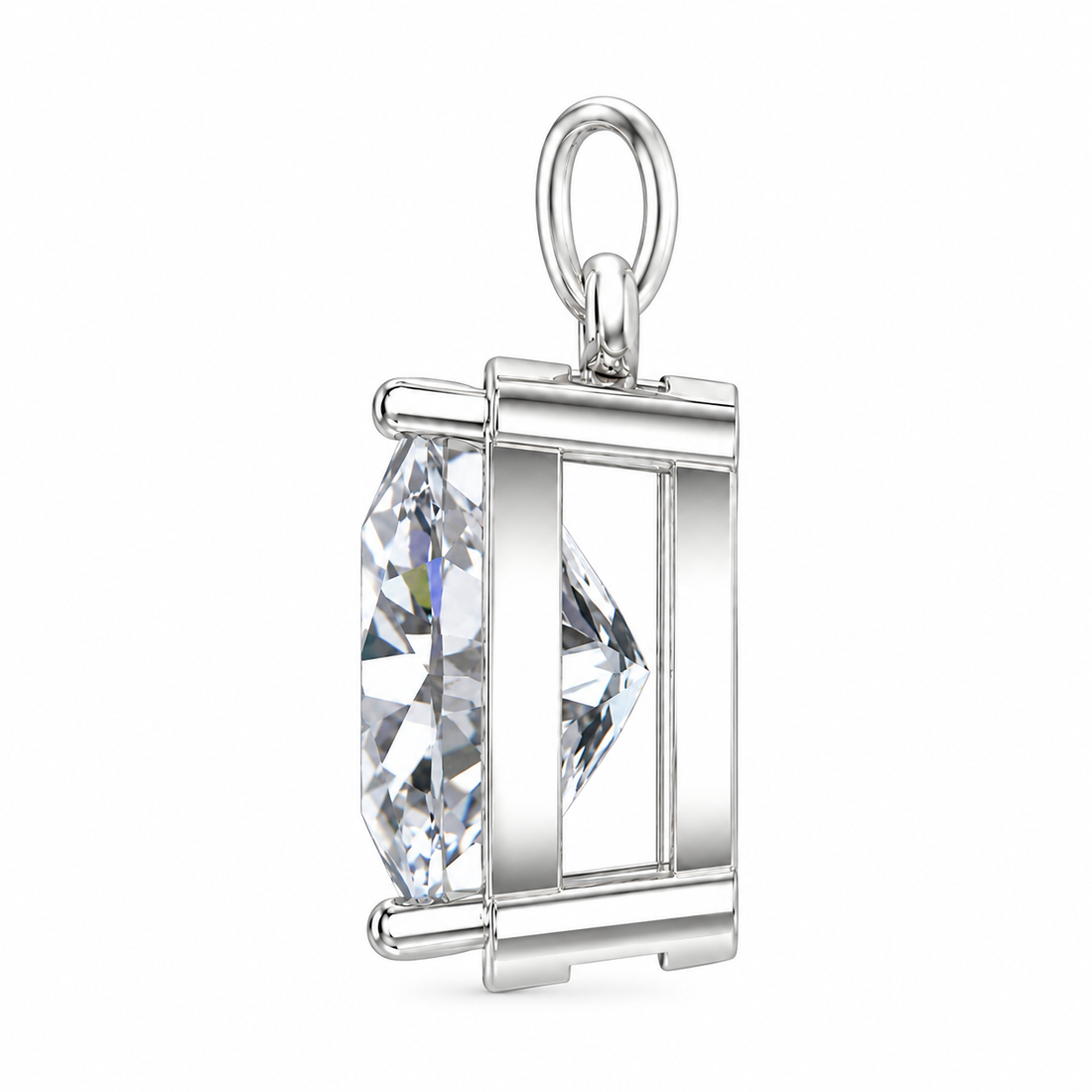The Seraphina Oval Cut Diamond Solitaire Pendant