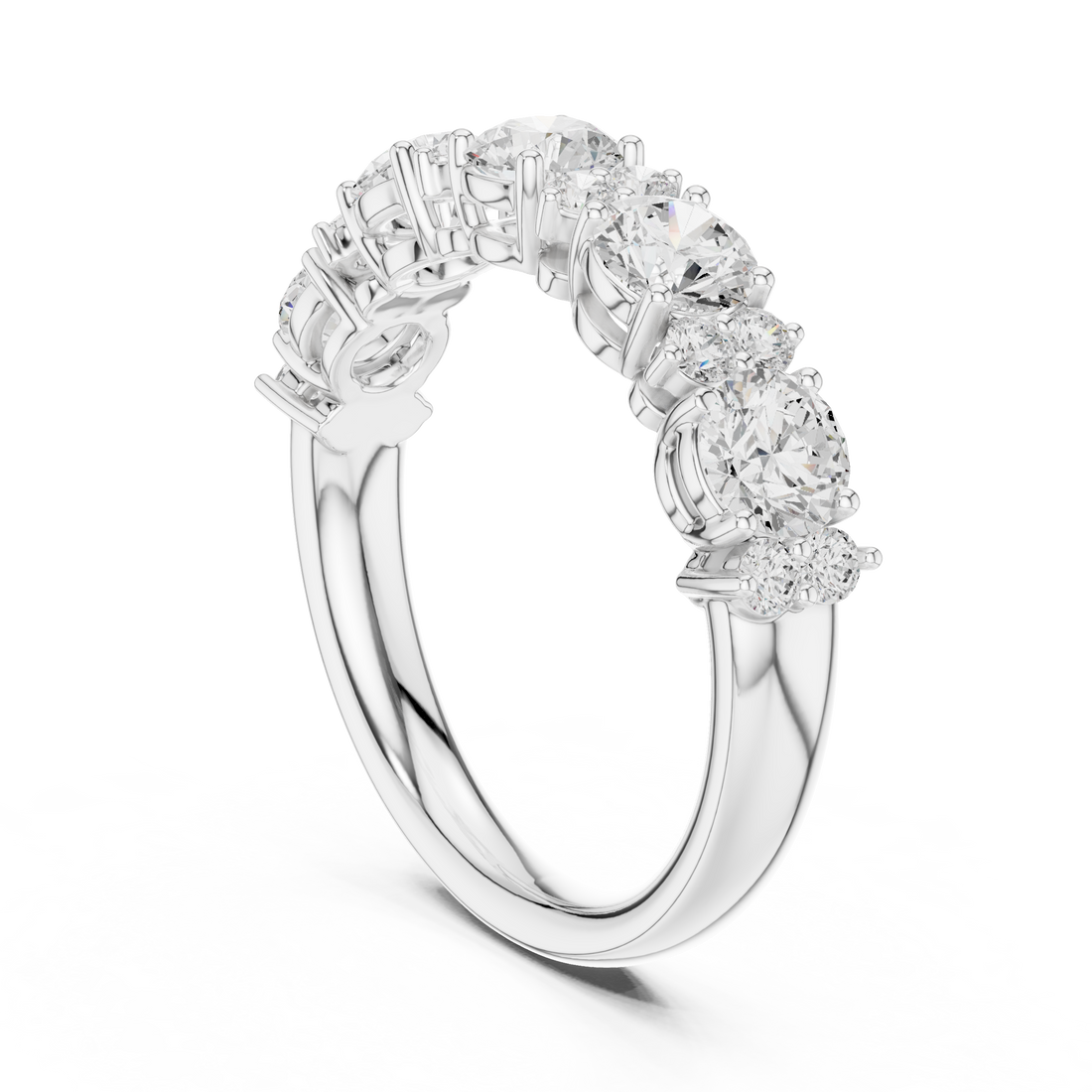 The Alternating Round and Marquise Diamond Eternity Band