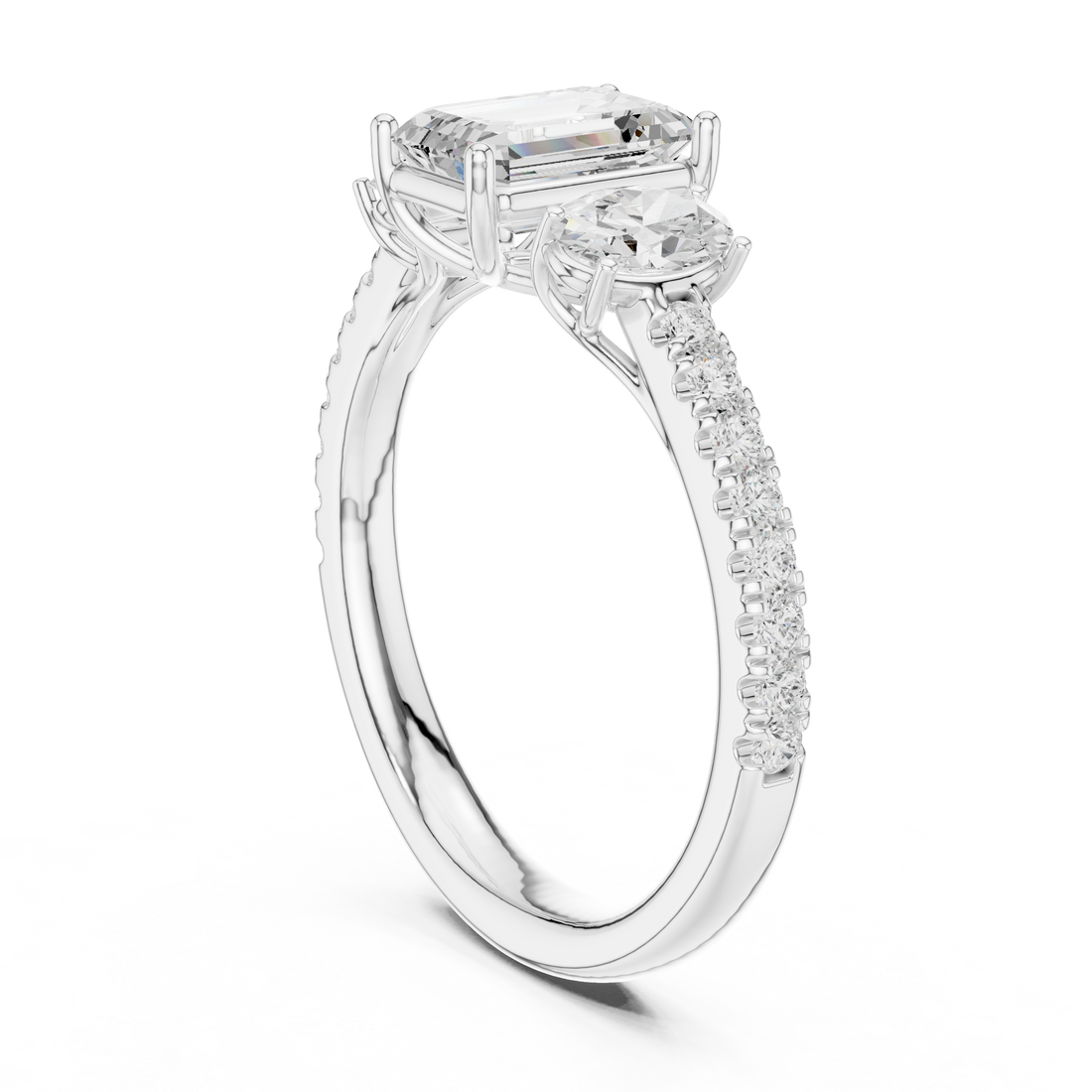 Timeless Three-Stone Diamond Statement Ring