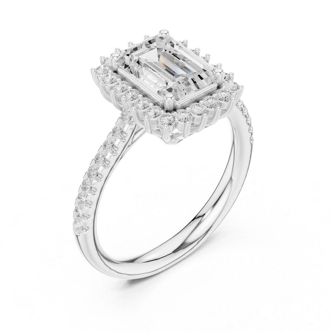 Radiant Emerald-Cut Engagement Ring