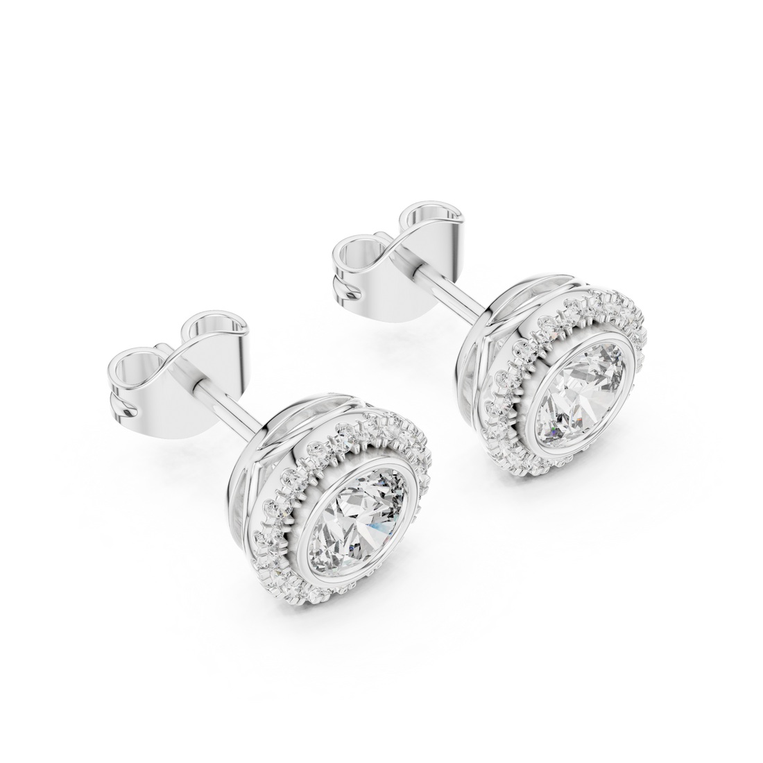 Signature Migraine Halo Diamond Earrings