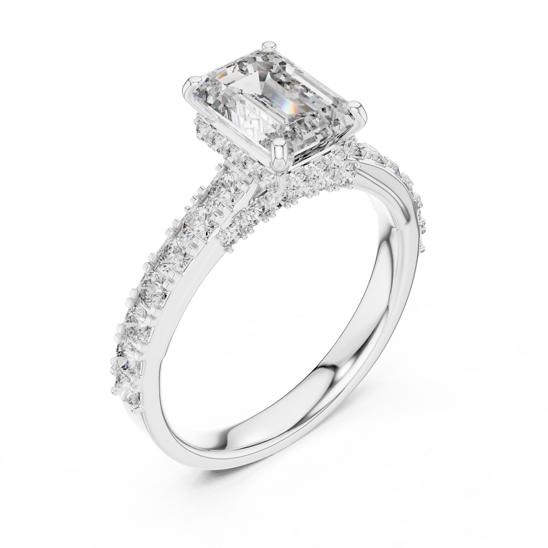 Timeless Emerald-Cut Diamond Engagement