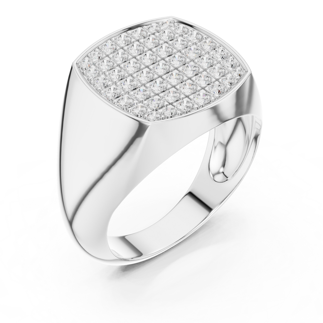 Luminous Grid Statement Ring
