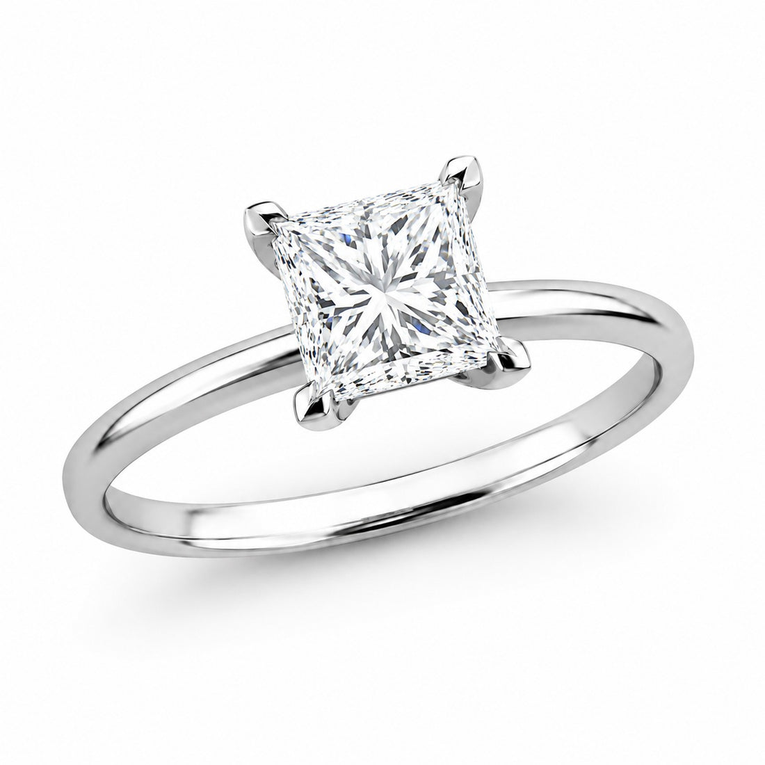 The Valencia Princess Cut Diamond Solitaire Engagement Ring
