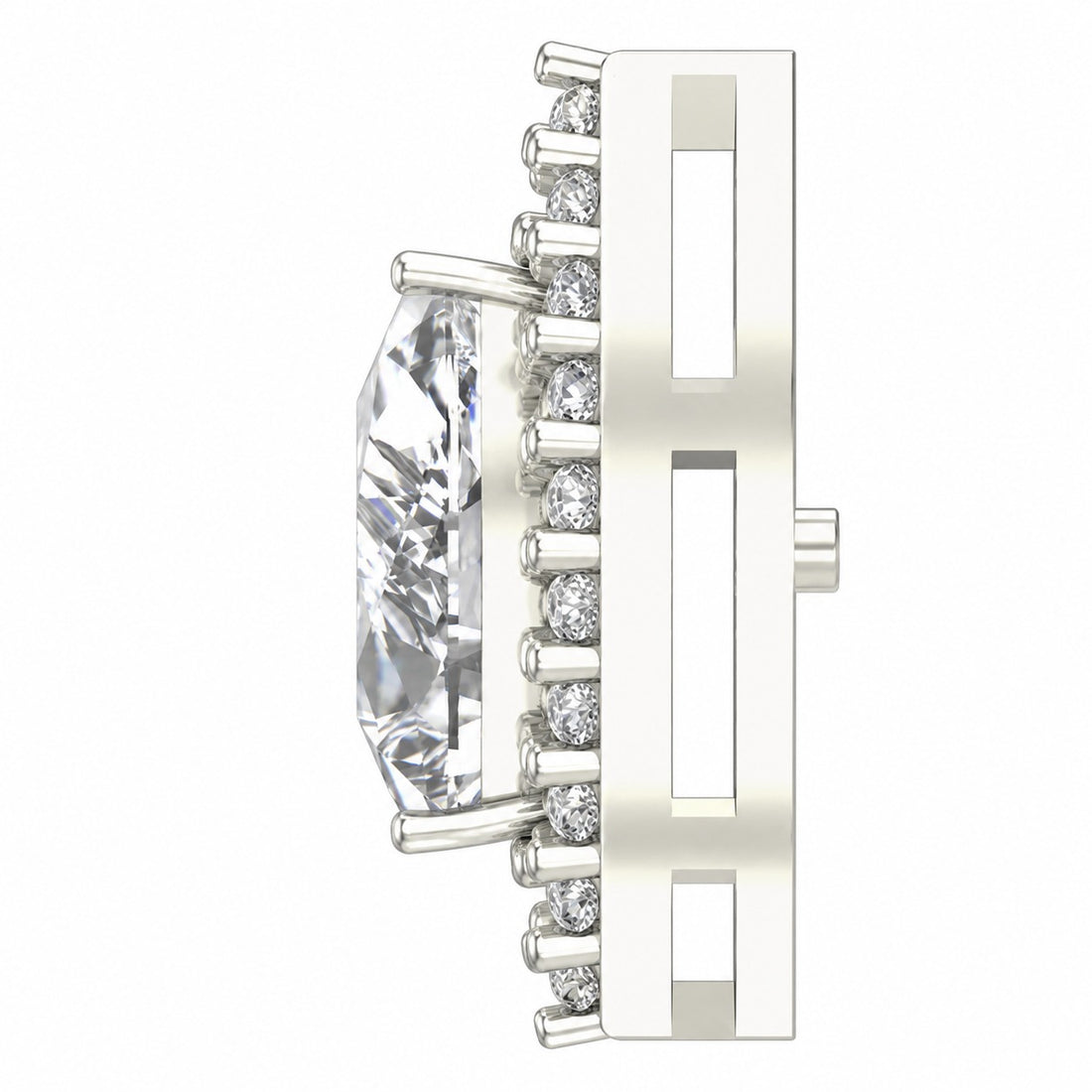 The Vivienne Pear Cut Diamond Halo Stud Earrings