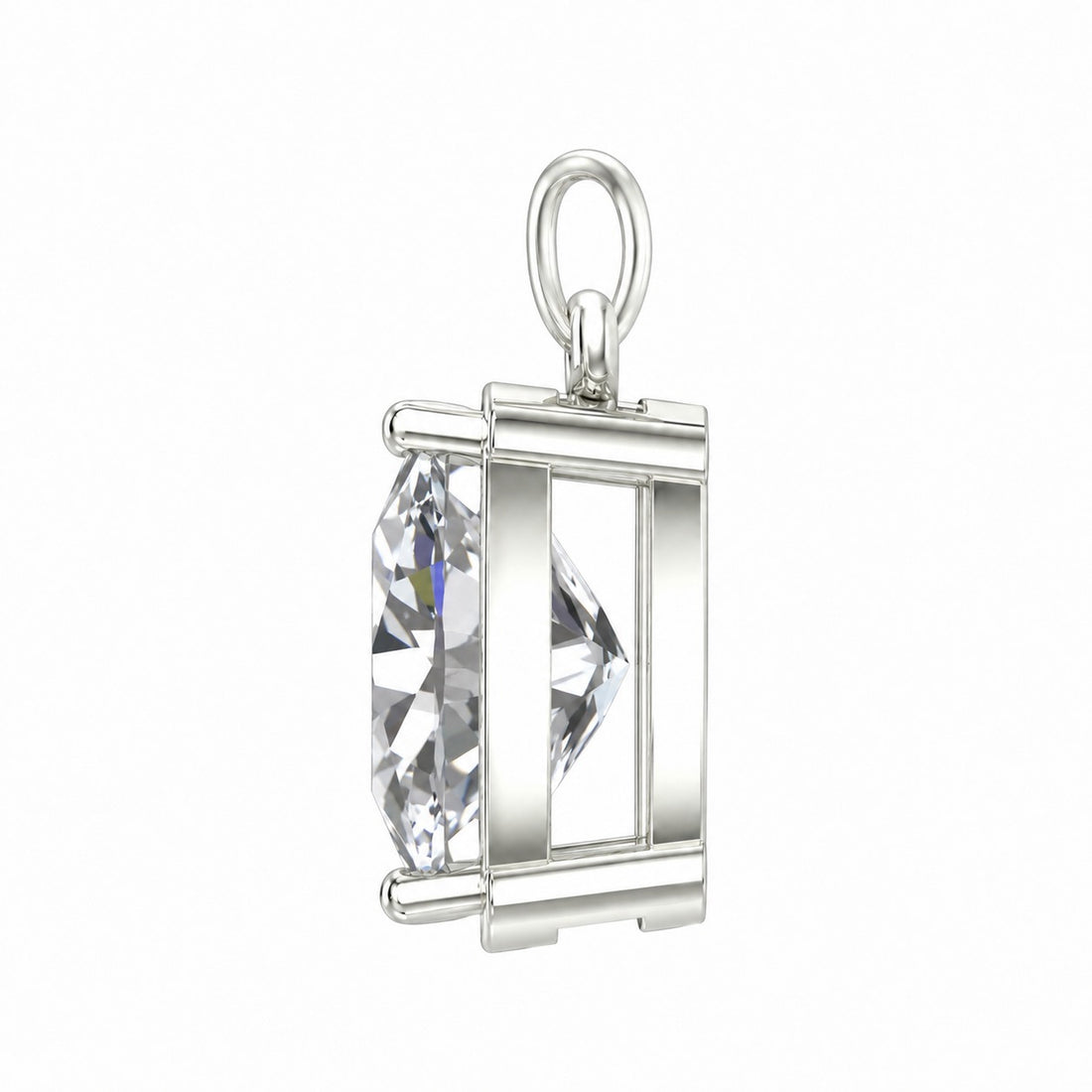 The Seraphina Oval Cut Diamond Solitaire Pendant